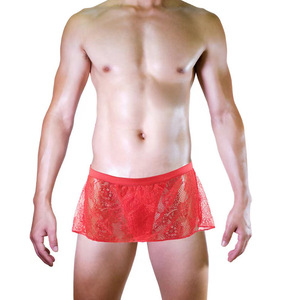Men's Lace <b>Thong</b> Underwear One Size Thin Polyester Sexy Open Crotch Design For Valentine'S Day - Product Image 4