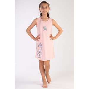 <b>Sweet</b> Girl's Thick Strap Oval Tunic Cotton Age 6-10 Years Long Length <b>Flower</b> Ruffle Print Pattern for Autumn Sizes 11-12 15-16 - Product Image 4