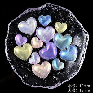Mini cabochons en résine transparente en forme de cœur pour la Saint-Valentin, à dos plat, pour scrapbooking, bijoux DIY, accessoires pour épingles à cheveux et artisanat - Product Image 2