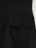 Robe longue chic et décontractée pour femme, nouvelle collection 2026, style rétro, col à revers, coupe sirène, manches courtes.