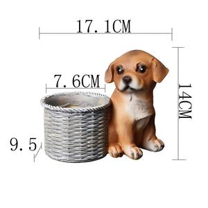 MSH Joli <span class=keywords><strong>pot</strong></span> à succulentes en résine en forme de Labrador Retriever, <span class=keywords><strong>pot</strong></span> de fleurs pour chien, décoration de bureau - Product Image 3