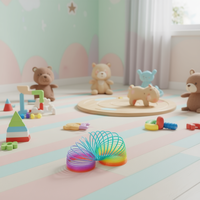 MAZZEO GIOCATTOLI Jouet Magique Cercle Arc-en-ciel 8cm, Bobine Rebondissante Colorée en Plastique pour Enfants, Jeu Amusant