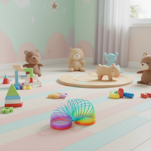 ของเล่นสปริงวงกลมสีรุ้ง 8 ซม. ของเล่นขดสปริงหลากสีสันสำหรับเด็กเล่นสนุก - Product Image 3