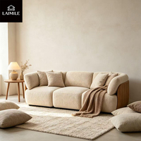 Canapé modulaire moderne 3 places en tissu bouclé, canapé droit confortable pour salon, canapé sectionnel