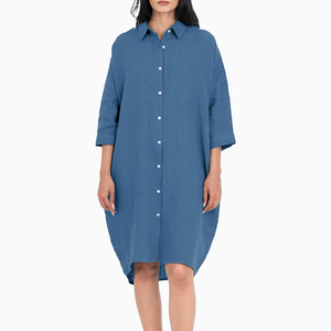 <span class=keywords><strong>Abito</strong></span> Estivo da Donna in <span class=keywords><strong>Lino</strong></span> 2026, Lunghezza <span class=keywords><strong>Midi</strong></span>, Stile Casual con Bottoni e Logo Personalizzabile - Product Image 6