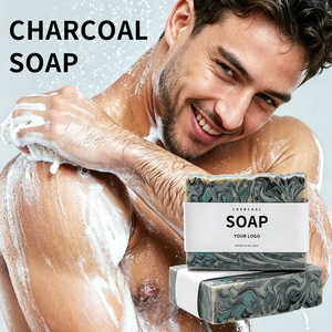Jabón Artesanal de Carbón Vegetal 139g, Limpieza Profunda, Blanqueador, Hidratante, <span class=keywords><strong>Antitranspirante</strong></span>, Control de Grasa, Iluminador, Hidratante Diario para la Piel - Product Image 1