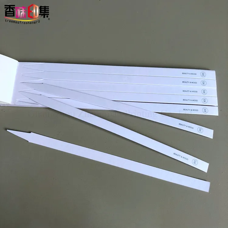 High quality OEM perfume strip test paper with LOGO printing Blotter card