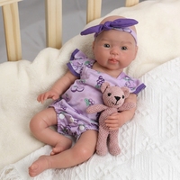 Poupée Reborn lestée en silicone intégral de 18 pouces, réaliste, nouveau-né, poupée de mode pour filles, jouet DIY, à partir de 3 ans, cadeau pour adultes, non en vinyle
