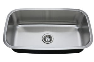 Fregadero Rectangular de Acero Inoxidable, Fregadero de Cocina DE UN Solo Tazón, 31 Pulgadas, Instalación Fácil DE UN Orificio, Grifo Bajo Encimera - Product Image 3