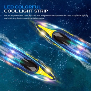 Flytec V555 2.4G LED RC Racing Boat 15km/h Waterproof Rechargeable USB <b>Cable</b> Remote Control Toy for Kids Pool Lake Gifts - Product Image 6