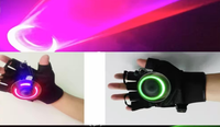 Ensemble de lunettes laser LED et de gants laser, faisceau laser rouge vert violet, accessoires de scène pour DJ, club, bar, fête, spectacle de danse laser