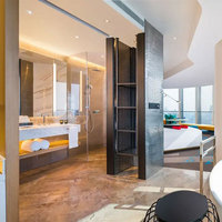 Ensemble de chambre à coucher moderne en contreplaqué sur mesure pour appartement par IHG Hotel Furniture