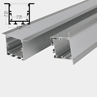 Suspension LED en profilé aluminium avec couvercle PC, lumière linéaire dimmable, garantie 5 ans pour la décoration de bureaux et de maisons