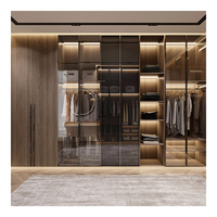 Armoire de chambre de luxe en MDF, grande armoire de dressing premium, double penderie avec espace de dressing