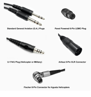 Casque d'aviation professionnel à réduction de bruit HXKK, double prise GA, casque PNR pour pilote, accessoires d'aviation pour avions et hélicoptères