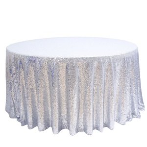 Modern 320mm <b>Round</b> Glitter Sequin <b>Tablecloth</b> for Dining Banquets Weddings-Light Decorative Element - Product Image 5