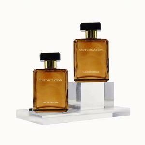 Venta al por Mayor de Botellas de Perfume de Vidrio Ámbar Cuadradas de 100 ml, Personalizadas, de Lujo, con Pulverizador y Envase con Impresión Serigrafiada - Product Image 6