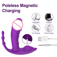 Jouet sexuel portable en silicone pour adulte, contrôlé à distance par application téléphonique, vibromasseur suceur, godemiché, masseur, plug anal
