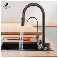 Évier de cuisine intelligent multifonctionnel moderne en acier inoxydable 304, très vendu, avec fonction lave-vaisselle