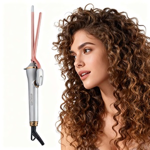 9,5mm PTC LCD <span class=keywords><strong>Salon</strong></span> Rotierender Professioneller Lockenstab mit 10 Temperatureinstellungen für Männer und Frauen - Product Image 1