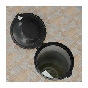 내구성 FRP 플라스틱 수지 복합 맨홀 커버 EN124 표준 경량 소음 저감 및 도로 배수용 집착 방지 - Product Image 3