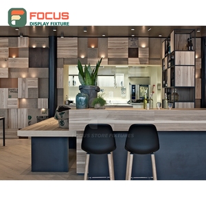 ตู้โชว์กาแฟแบบรวมพร้อมชั้นวางกระจก ตู้โชว์มุม ตู้โชว์ร้านค้าขายกาแฟ - Product Image 3