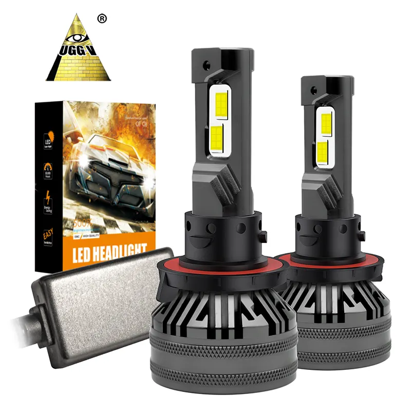 E22 H1 H3 H13 9008 Lâmpada do farol ventilador de refrigeração 9005 9006 H11 H7 H4 Lâmpada LED para carros 12V IP68 6*55 MIL Todos Carro 9012 6500K