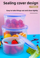 Boîtes à lunch jetables en plastique sans BPA pour la cuisine et le stockage alimentaire domestique, compatibles micro-ondes et empilables, faciles à nettoyer