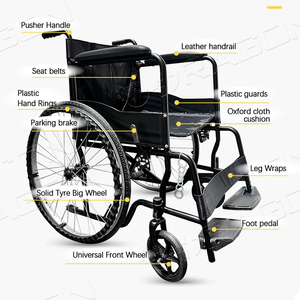 Fauteuil roulant manuel pliant en alliage d'aluminium prix bon marché d'usine - Product Image 1