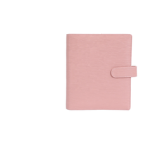 Carpeta de presentación de cuero A6 de 6 anillos de 24 colores más vendida, carpeta de presupuesto de hojas voladoras para Navidad, oficina, escuela, regalo de aniversario