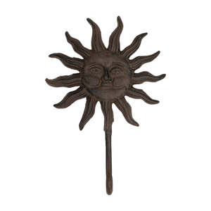 Mộc mạc kết thúc gang pháp <span class=keywords><strong>Iris</strong></span> hoa móc Fleur de LIS cổ tường treo móc trang trí tường đơn móc - Product Image 5