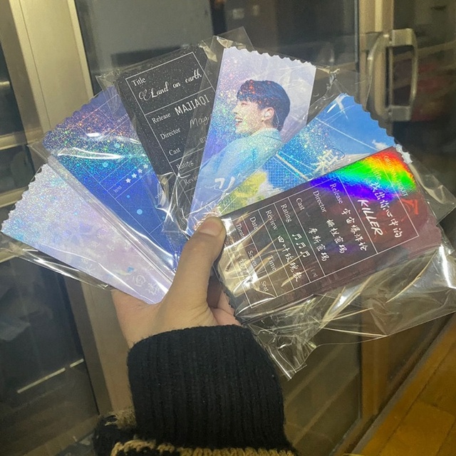 Kpop Merchandise Custom Design with Both Side Printing Holographic Paper Kpop Ticket for Idol's Event