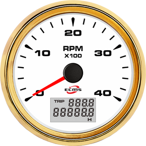 Blanc 85mm 4K <span class=keywords><strong>Rev</strong></span> Compteur Jauge 12v Pulse Engine RPM Meter Marine pour Auto Meter pour Tachymètre Mesure - Product Image 3