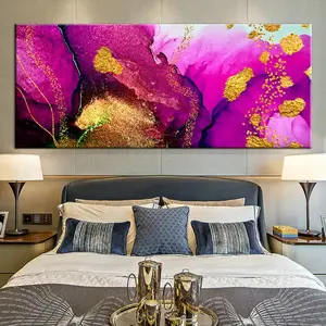 Rote goldene Folie Wand kunst Poster abstrakte Leinwand Malerei druckt moderne nordische modulare Bild für Wohnzimmer Home Decor Cuadros