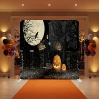 Support de toile de fond pour photomaton double face personnalisé en tube d'aluminium, vente directe usine, pour décoration de fête et de vacances