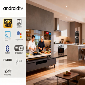 Nouvelle Télévision Intelligente LED 4K de 100 Pouces avec Contrôle Vocal Android, Taux de Rafraîchissement de 120 Hz pour la Publicité à Domicile, les Centres Commerciaux et les Entreprises - Product Image 4
