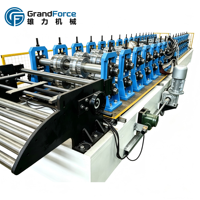 Machine de profilage à grande vitesse entièrement automatique pour rayonnages en acier galvanisé, avec moteur de coupe hydraulique de longueur et roulement
