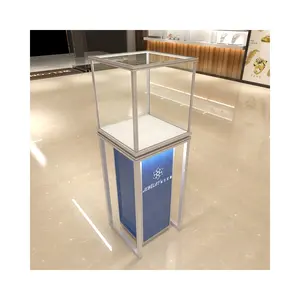 Quiosque de joias personalizado para shopping, design de quiosque, vitrine de exibição de varejo, móveis para quiosque de joias