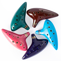 12 Hole Customizable Blue Ceramic Alto C Legend of Ocarina Flute Chinese Traditional Music Instrument