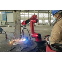 Bronte Bras robotique industriel six axes pour soudage laser à fusion thermique sous protection gazeuse, avec alimentation automatique du fil et perlage oscillant/équerre