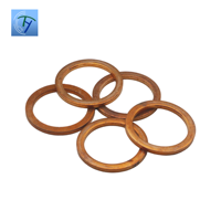Rondelle en cuivre en gros, joint plat métrique d'étanchéité pour bouchon de vidange d'huile haute pression, taille personnalisée, usine OEM