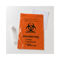 Kantong Sampel LDPE 6X9 Inci 2 Mil Oranye Amplop Pengiriman Biohazard untuk Rumah Sakit, Transfer Ruang Rawat, Ahli Forensik, Grosir Odm