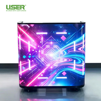 Écran LED GOB flexible pour DJ, comptoir de bar, affichage LED mobile avec roulettes, armoire de rangement, lecture USB, télécommande