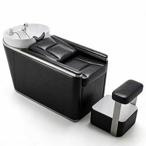 High End Internet Celebrity Hair Salon Hair Wash <b>Bed</b> Hair Salon Fashionable and Simple Ceramic Semi Lying Flushing <b>Bed</b> - Product Image 2