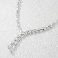 Collar de Lujo Chapado en Plata con Diamante Sintético (Cultivado en Laboratorio) de Corte Cojín en Oro Blanco de 18K, Elegante y de Excelente Calidad, Certificado por IGI