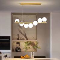Lustre suspendu moderne de luxe minimaliste pour restaurant, en fer, design haricot magique, éclairage de salle à manger