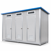 Unité de toilettes mobiles portables à plusieurs portes pour installations sanitaires publiques