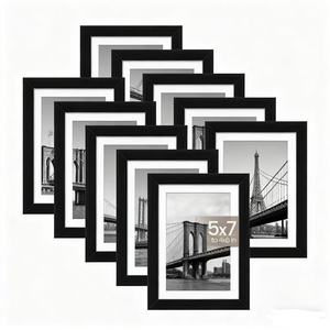 Cadre photo en bois noir et blanc pour usage domestique, luxe, A4, A3, 4x6, 5x7, vente en gros en stock, taille personnalisée créative, cadre photo en MDF, bois - Product Image 1