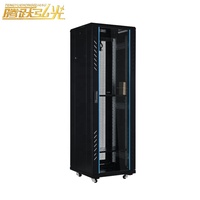 Armoire réseau sur pied 36U de 19 pouces en acier laminé à froid SPCC avec porte vitrée verrouillable pour centre de données