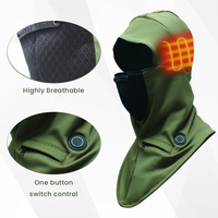 Bonnet d'hiver chauffant électrique rechargeable USB, masque coupe-vent, bonnet de ski épais coupe-vent pour unisexe, balaclavas, bonnet chauffant